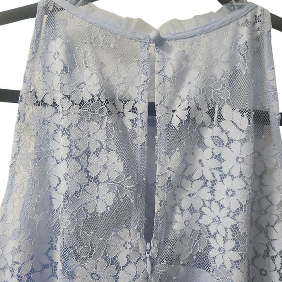 Vince Camuto Blue Lace Halter Neck Dress w/ Pockets Size 14 - Picture 10 of 14